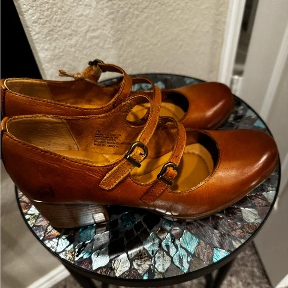 Born Tan Karalee Mary Jane Pumps - Picture 2 of 12